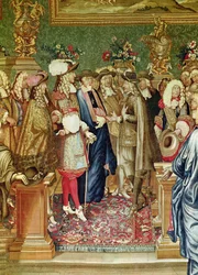 The Story of the King, an Audience is Granted by Louis XIV to the Count of Fuentes (detail)